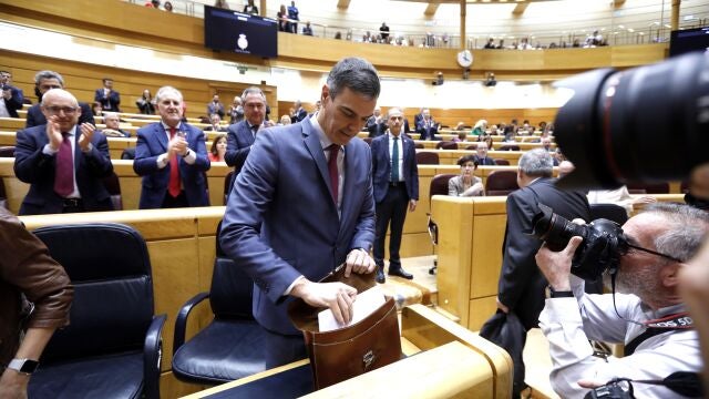 Sesion de control al Gobierno en el Senado. El presidente del Gobierno, Pedro Sanchez. © Jesús G. Feria.