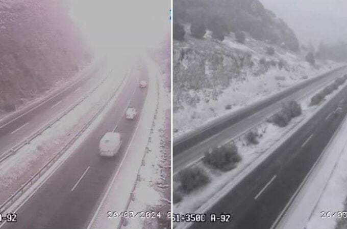 Comienza a nevar en Granada.