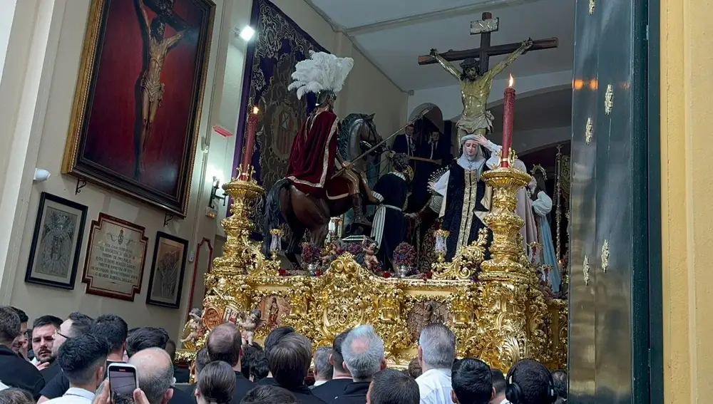 Trono de la hermandad de la Sangre, en Málaga