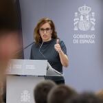 Mónica García ofrece una rueda de prensa en el Ministerio de Sanidad