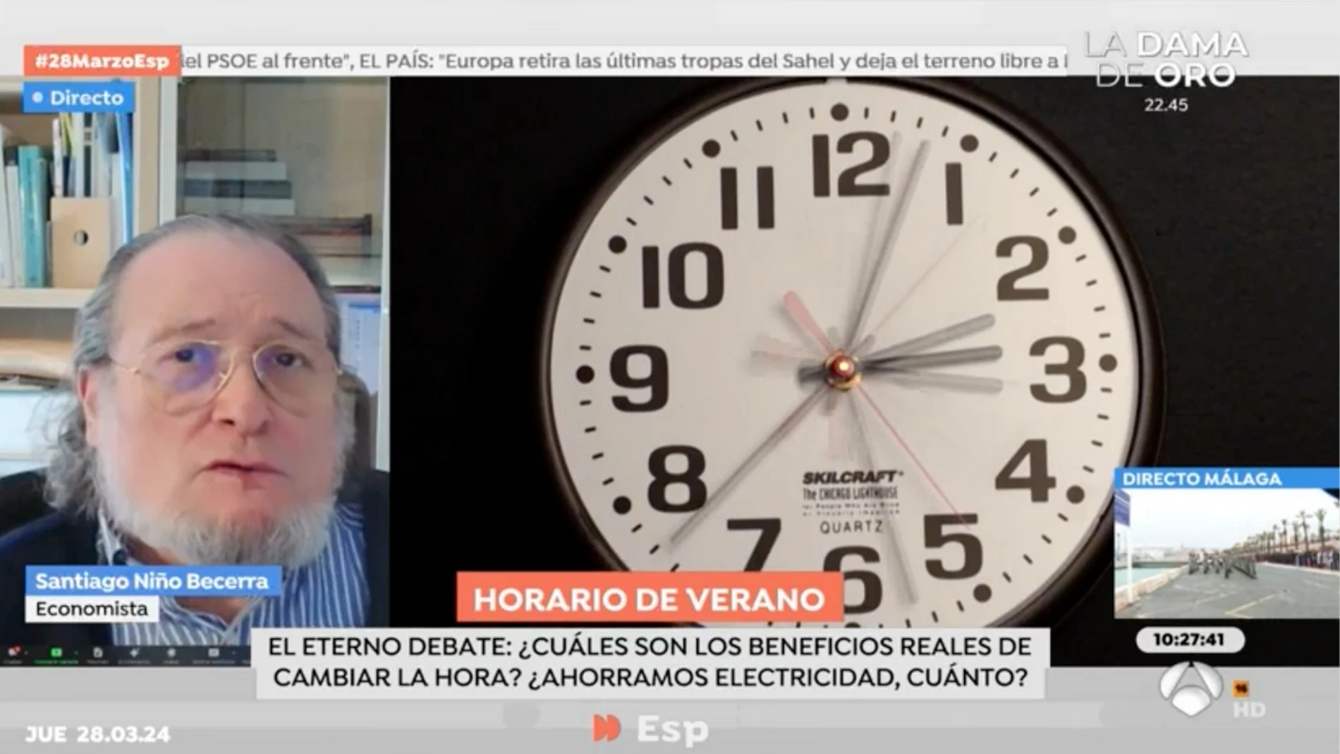Niño Becerra da su opinión sobre el cambio de hora en 'Espejo Público'