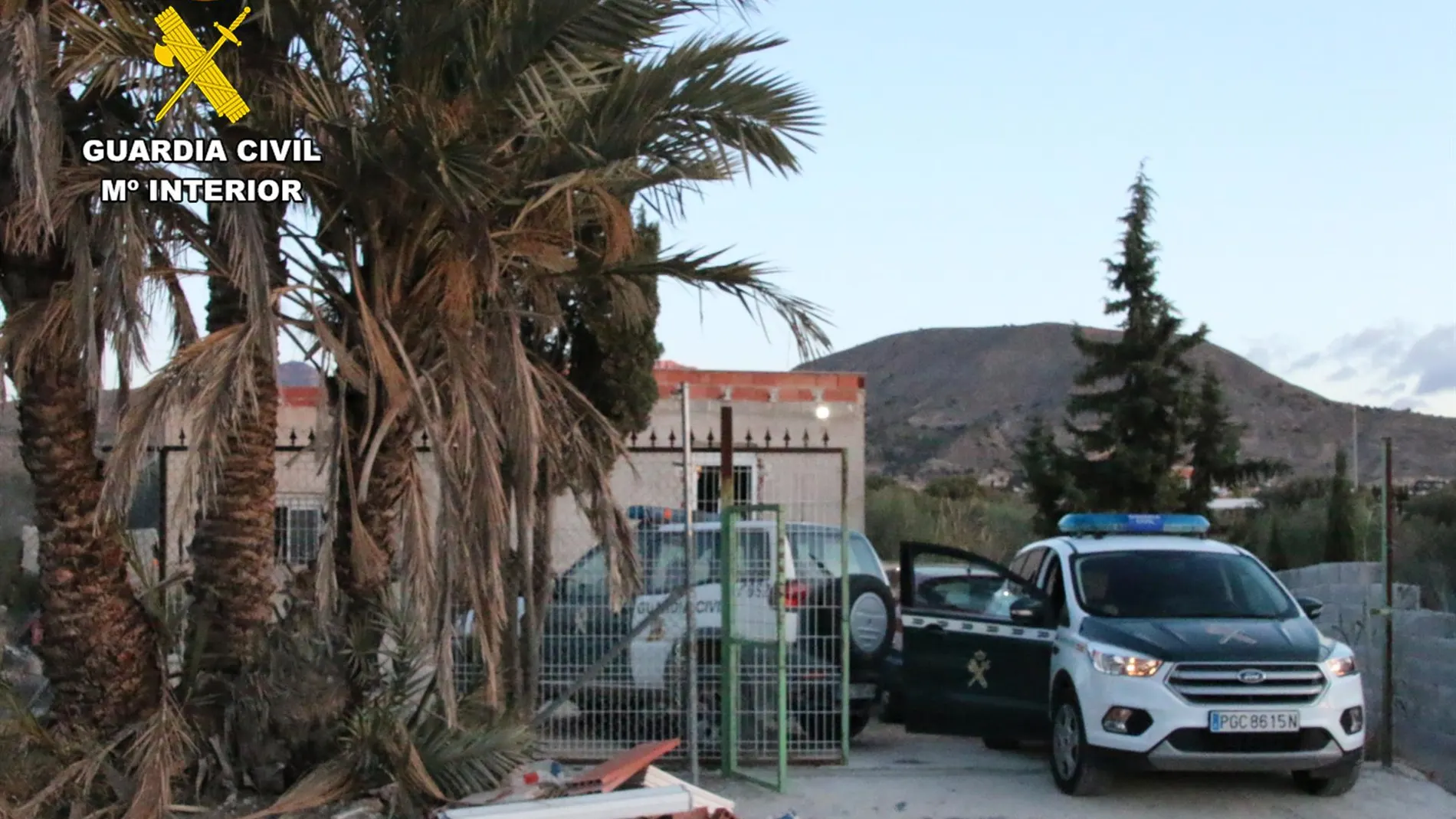 MURCIA.-Sucesos.- La Guardia Civil libera a un hombre secuestrado en una vivienda a las afueras de Fortuna (Murcia)