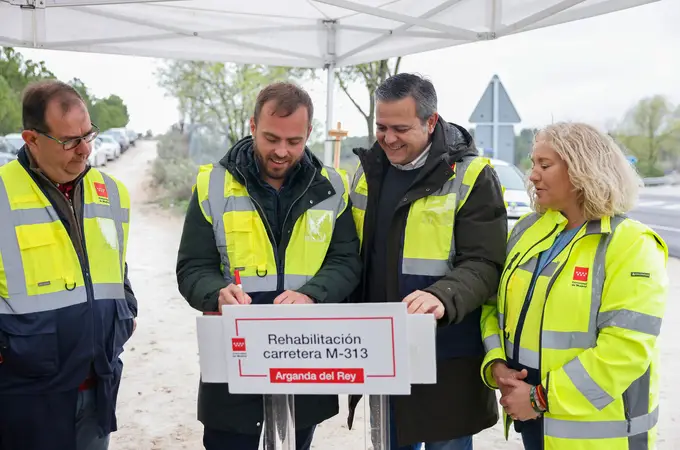 Madrid rehabilita la carretera M-313 en Arganda del Rey