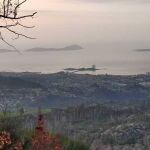 Vista de la Ría de Vigo desde el mirador del Monte Alba. 