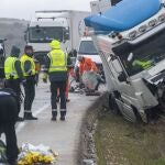 Accidente en Ágreda (Soria) en el que murieron dos jóvenes de 22 y 30 años