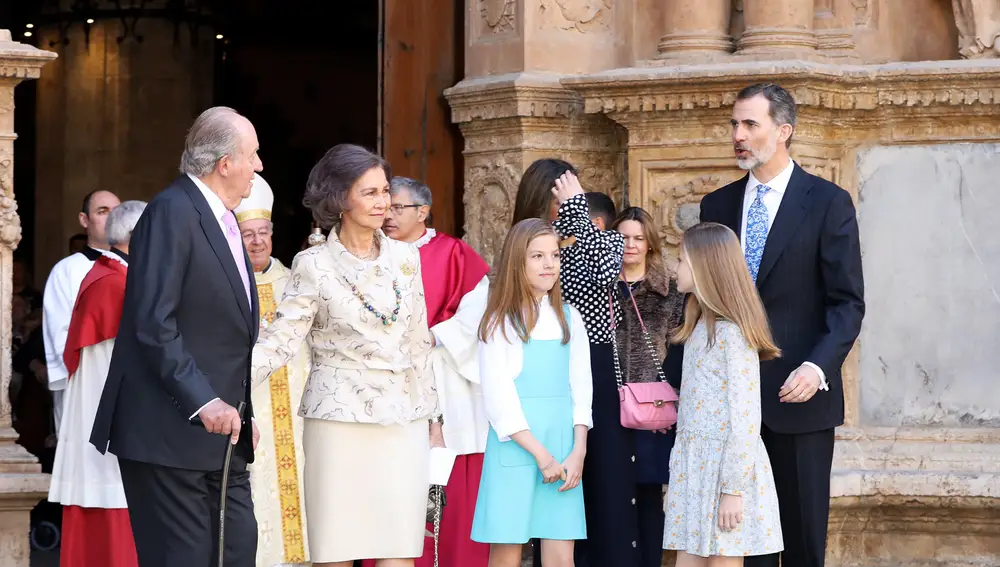 La Familia Real, en la Catedral de Palma de Mallorca en 2018