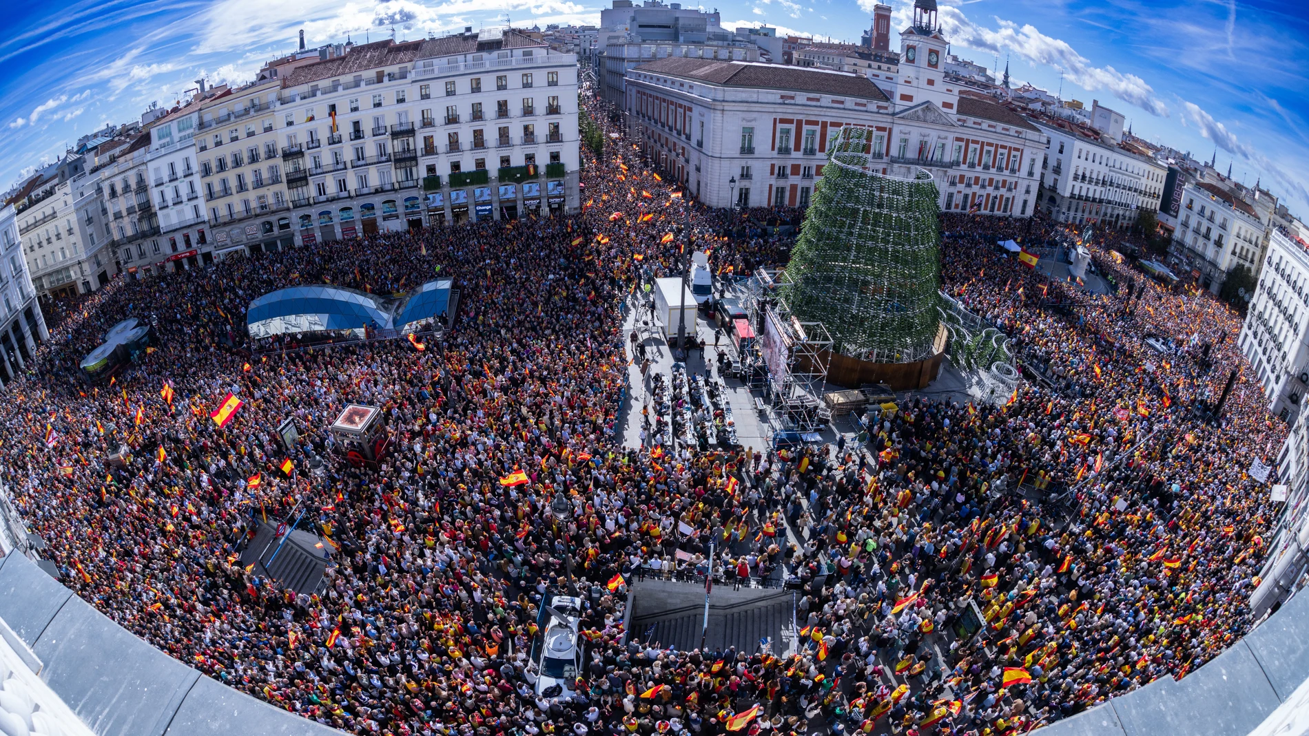 Manifestación del 12 de Noviembre en la Puerta del Sol contra la amnistía 