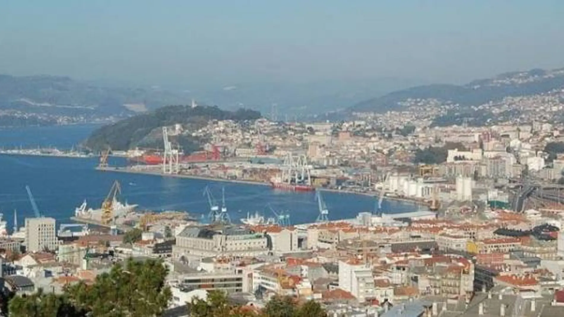 Imagen aérea de Vigo. 