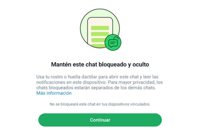WhatsApp desarrolla una solución para el fallo de seguridad de los chats bloqueados.