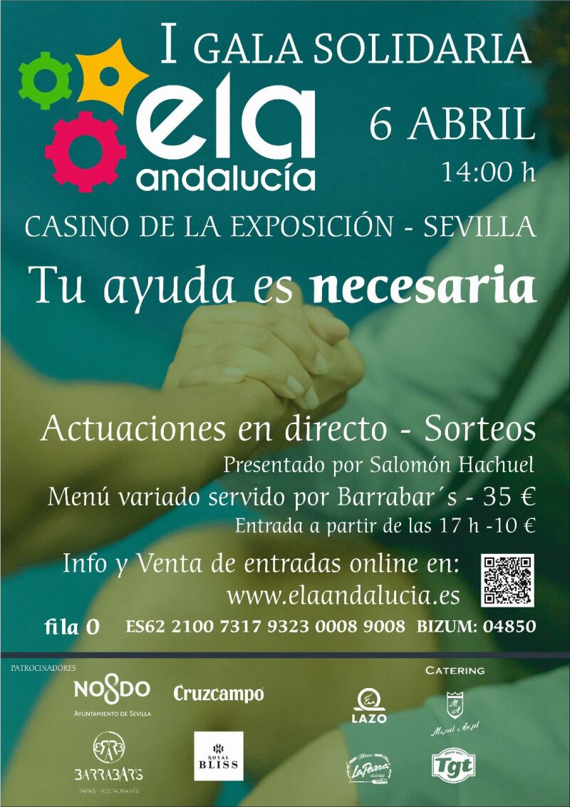Cartel de la gala benéfica de ELA Andalucía 