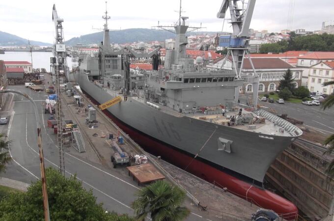 Buque de aprovisionamiento en combate construido en España para Australia. Foto. Navantia