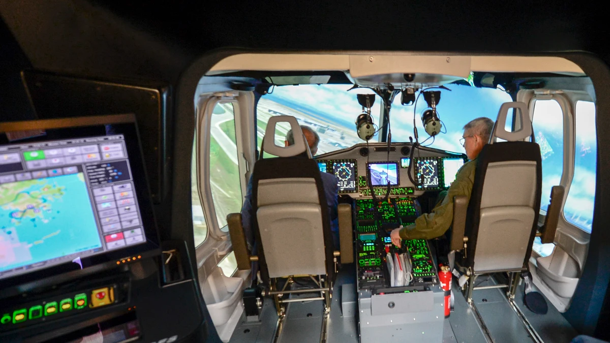 Los simuladores de helicóptero de Indra entrenan a los pilotos de élite mundial