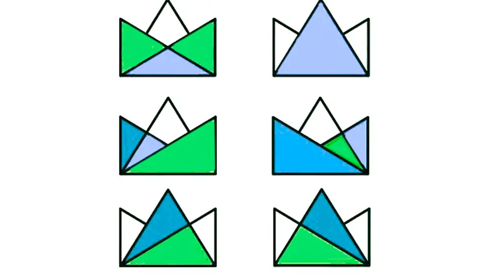 Si has contado 14 triángulos, entonces estás en lo cierto