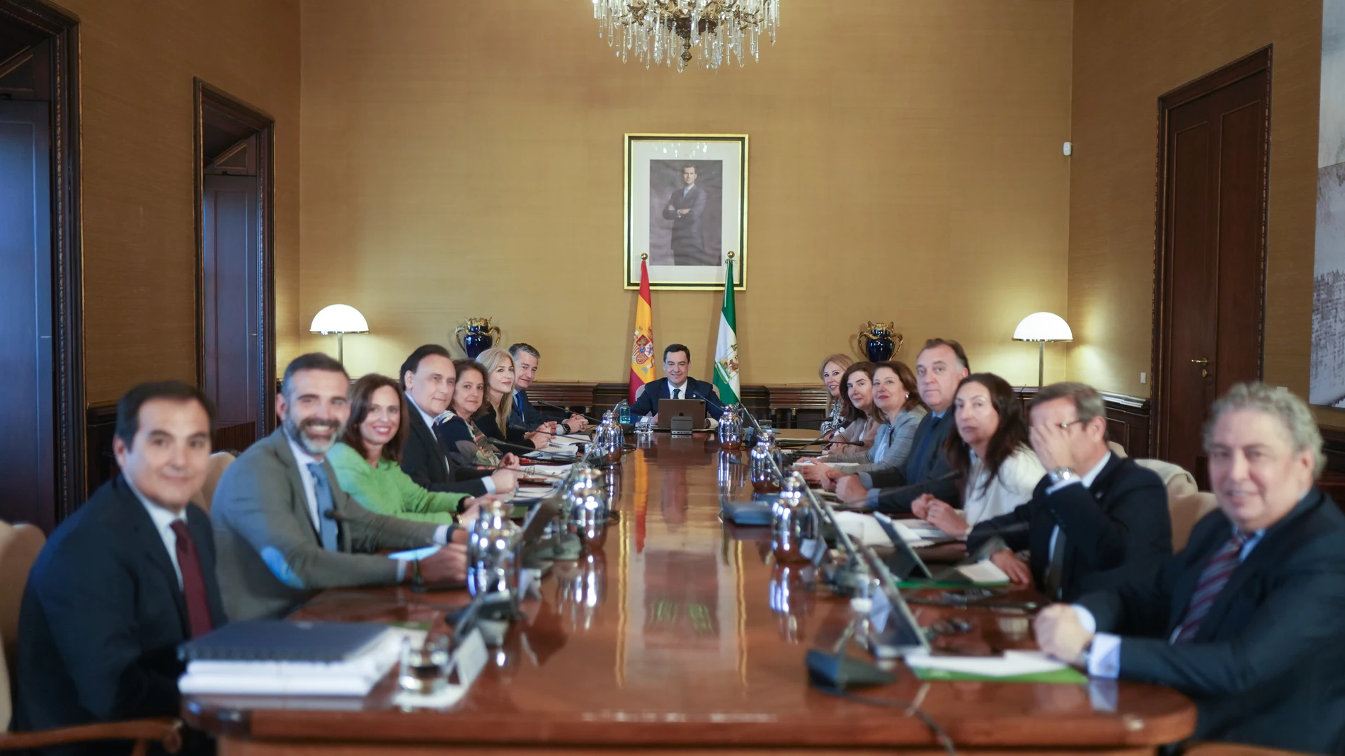 Imagen de una reunión del Consejo de Gobierno andaluz, presidido por Juanma Moreno