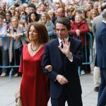 Ana Botella y José María Aznar en la boda de Almeida y Teresa Urquijo