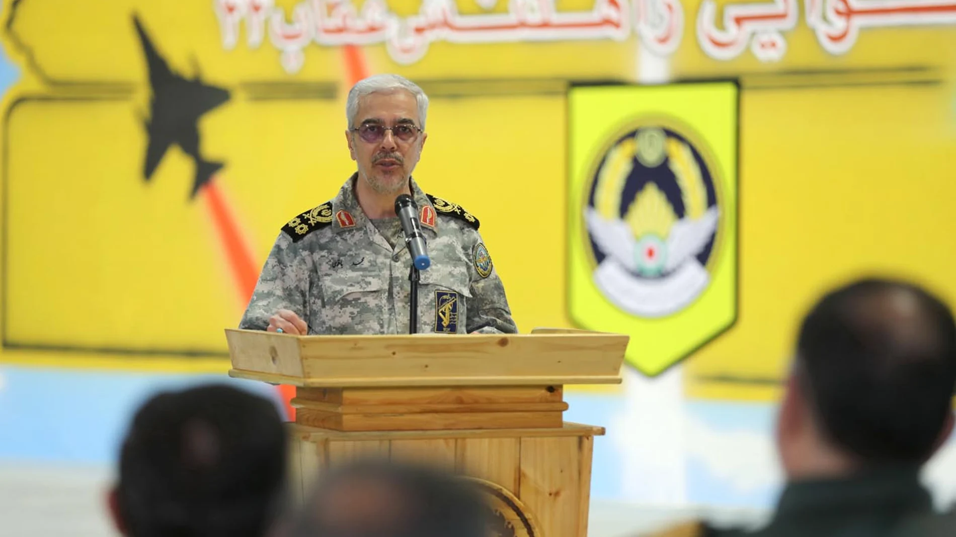 February 7, 2023, undisclosed, undisclosed, Iran: A handout picture provided by the Iranian Army office on February 7, 2023, shows Armed Forces Chief of Staff Major General MOHAMMAD BAGHERI speaking during visiting Iran's first underground military air base in an undisclosed location. (Foto de ARCHIVO) 07/02/2023