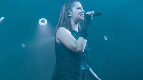 Leire Martínez, vocalista de La Oreja de Van Gogh, durante el Polar Sound 2024