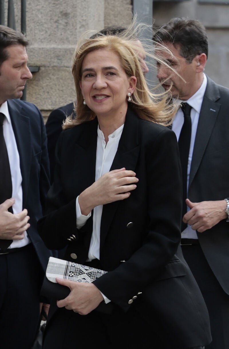 La infanta Cristina llegando al funeral de su primo, Fernando Gómez-Acebo