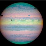 Eclipse triple en Júpiter, capturado por el Telescopio Espacial Hubble.