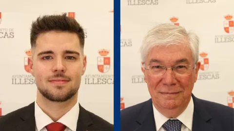 Daniel Gómez del Barrio, exconcejal de Juventud y el alcalde de Illescas, José Manuel Tofiño, ambos del PSOE