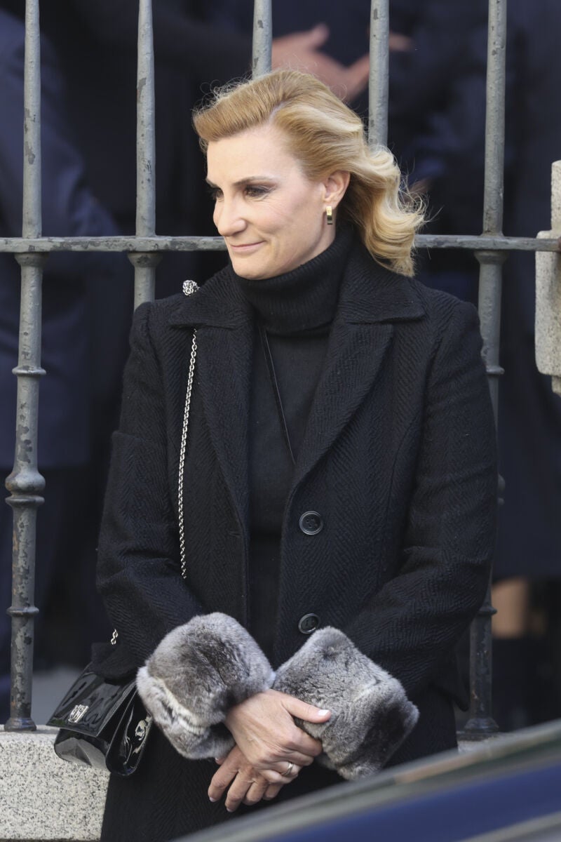 María Zurita en el funeral de Fernando Gómez-Acebo