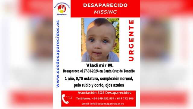Preocupación en Santa Cruz de Tenerife por la desaparición de un bebé de un año