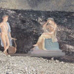 Descubren en Pompeya un imponente salón de banquetes con frescos sobre la guerra de Troya
