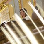 La presidenta del Congreso, Francesca Armengol, durante el pleno celebrado por el Congreso de los Diputados, este martes en Madrid. 