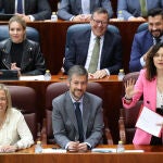 Isabel Díaz Ayuso en la sesión de Control al Ejecutivo regional en la Asamblea de Madrid