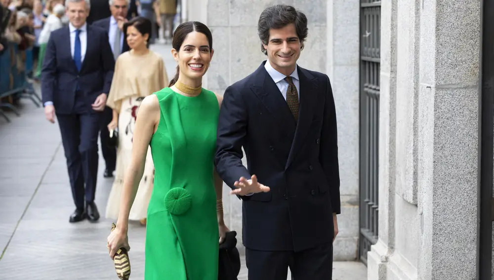 Fernando Fitz-James Solis y Sofía Palazuelo en la boda de José Luis Martínez Almeida