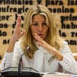 Yolanda Díaz, Vicepresidenta segunda y Ministra de Trabajo y Economía Social, comparece en la Comisión de Trab