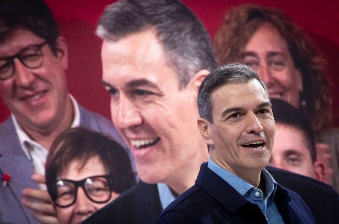 Acto electoral del PSE-EE con el presidente del Gobierno, Pedro Sánchez, y el candidato a lehendakari, Eneko Andueza
