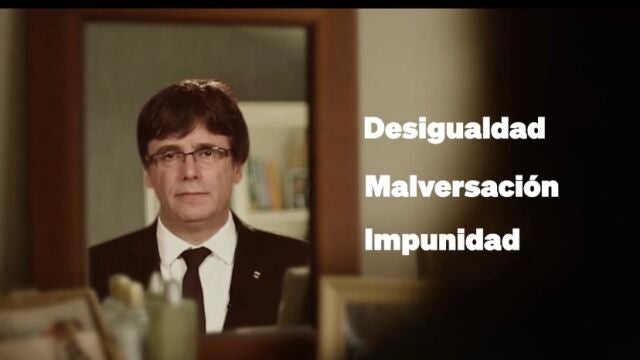 El vídeo del PP en el que una votante del PSC se mira ante el espejo y sale reflejado Puigdemont 