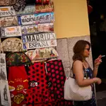 Turistas extranjeros por el centro de Madrid en esta semana que se estan produciendo una fuerte subida de las 