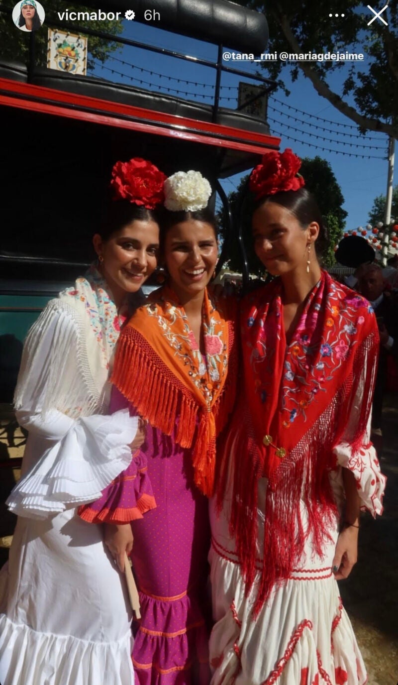 Victoria Federica y sus amigas en la Feria.