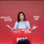 Rueda de prensa de la portavoz de la Comisión Ejecutiva Federal del PSOE Esther Peña