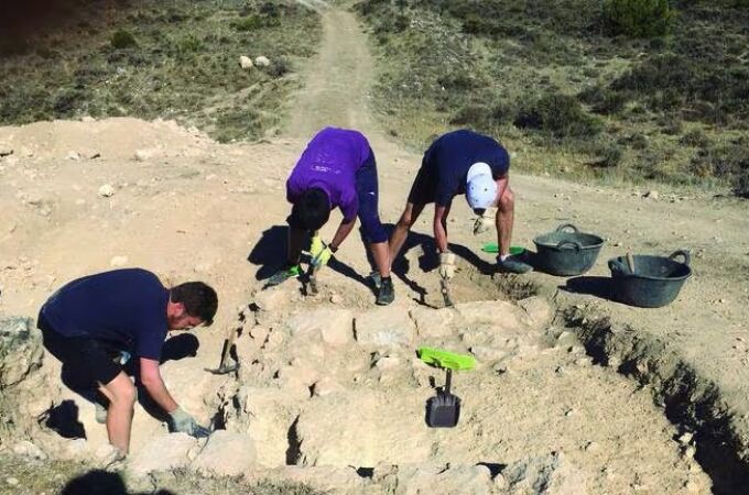 Excavaciones en el yacimiento celtíbero de Klounioq en Quintanarraya