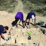 Excavaciones en el yacimiento celtíbero de Klounioq en Quintanarraya