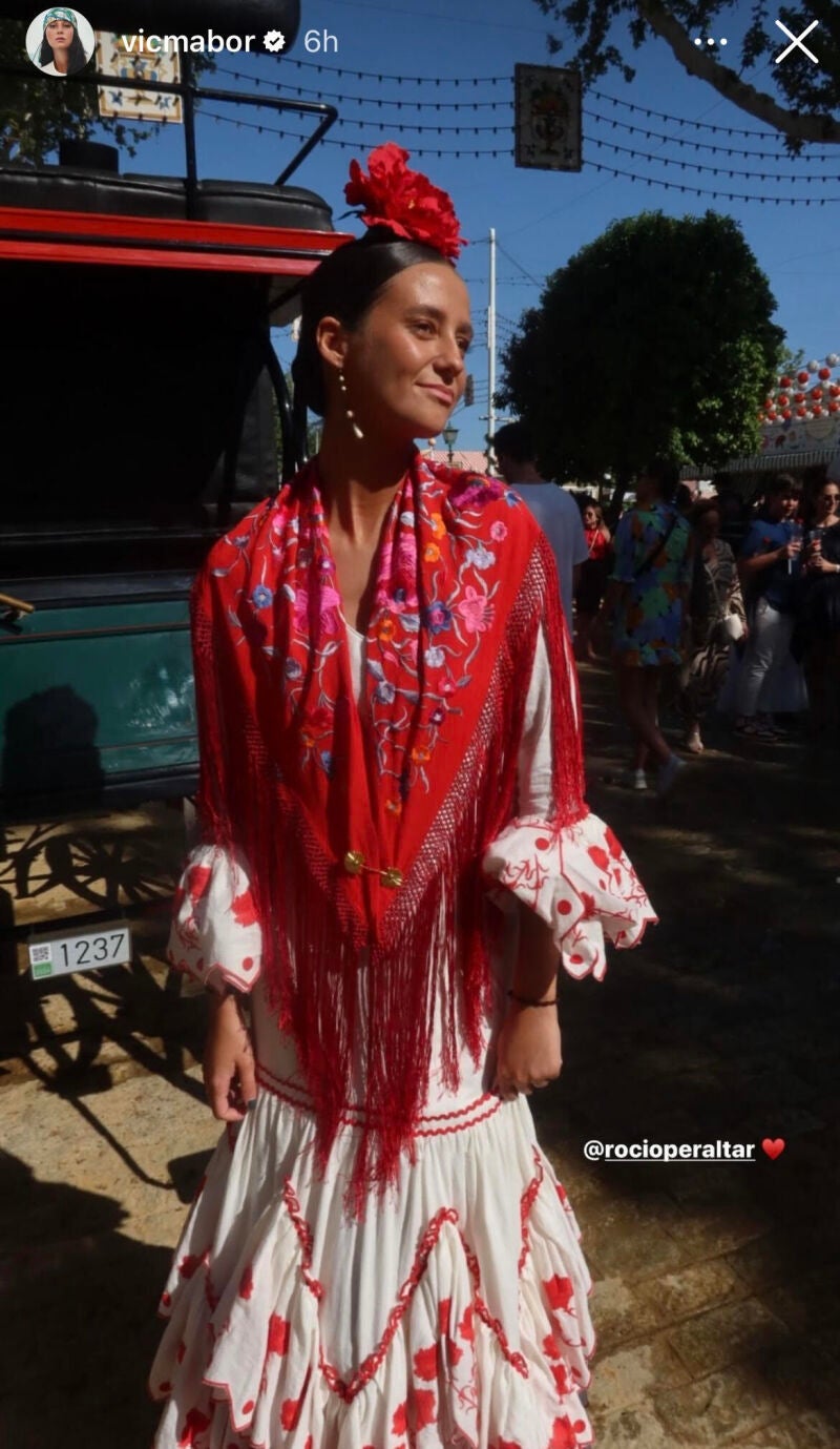 Victoria Federica vestida de flamenca.