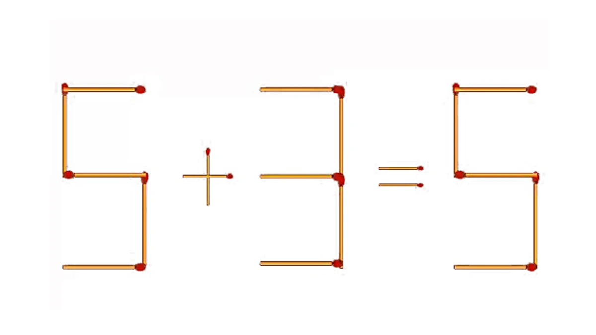 Añade dos cerillas para hacer que la ecuación sea correcta. Solo tienes 30 segundos
