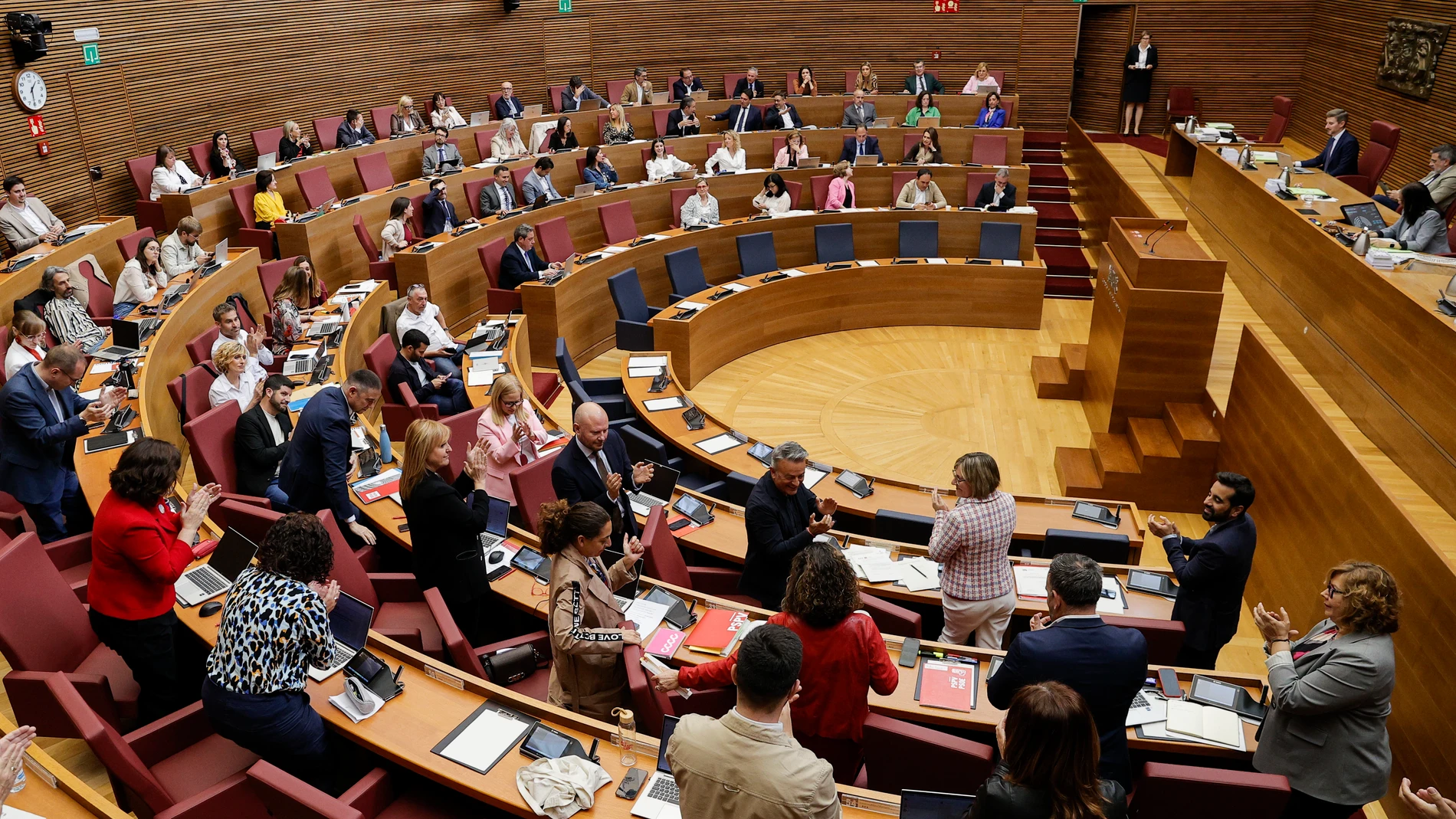 Imagen del parlamento valenciano hoy durante la celebración del pleno
