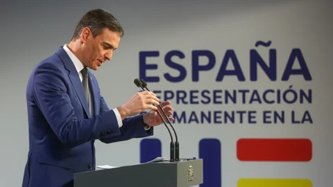 Spain's Prime minister Pedro Sanchez during a special meeting of the European Council in Brussels, Belgium, 18 April 2024.