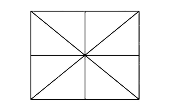 Este acertijo consiste en contar el número de triángulos en una imagen en un minuto