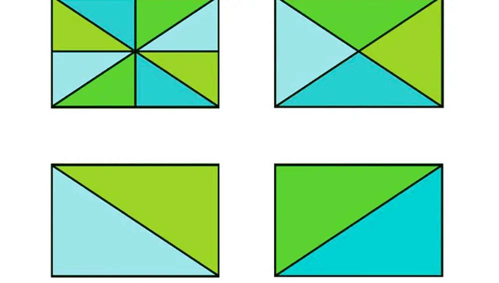 Si has contado 16 triángulos, entonces has acertado