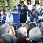 Carles Puigdemont, en un acto con alcaldes en el sur de Francia