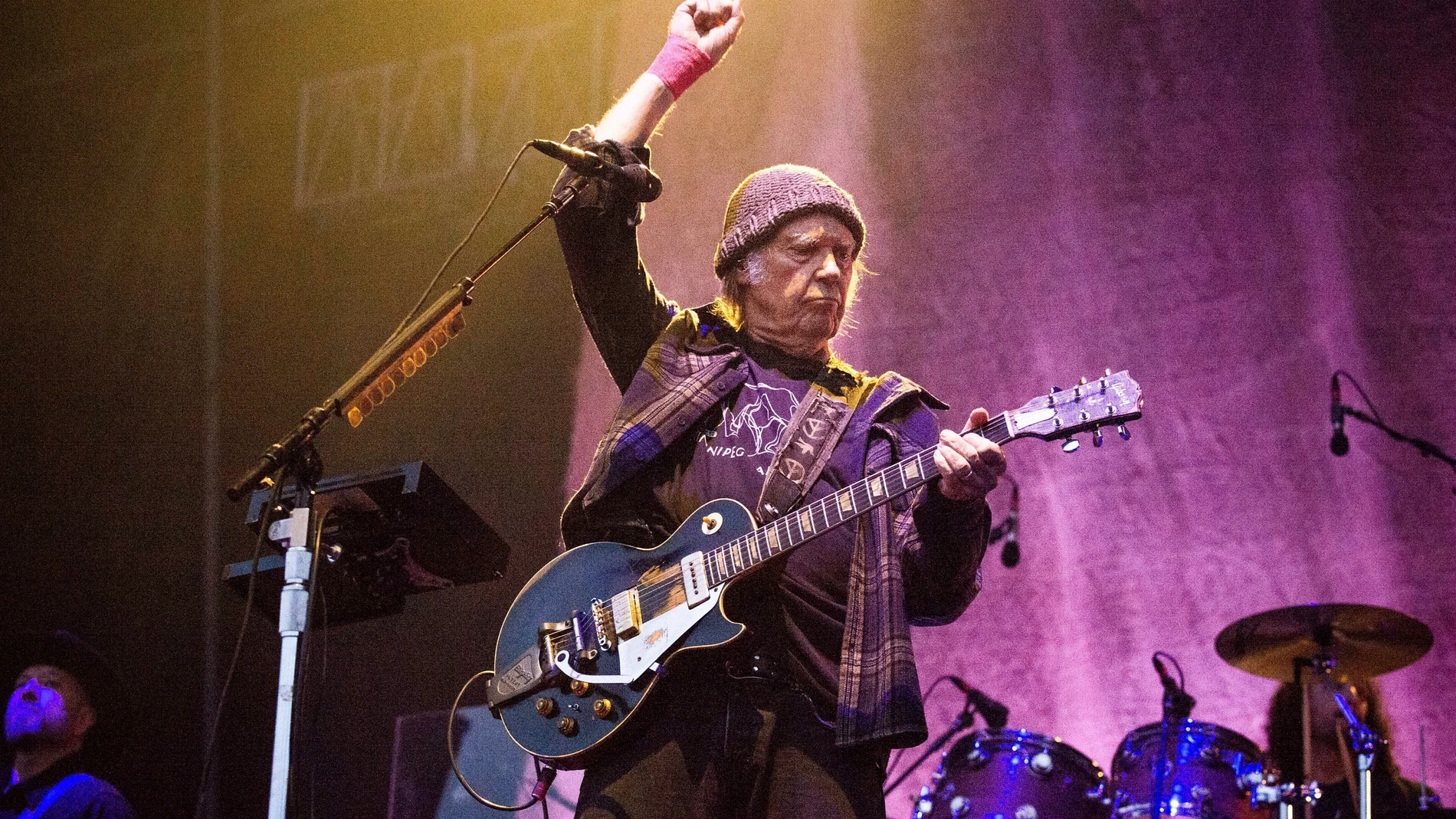 FILE - Neil Young performs at the BottleRock Napa Valley Music Festival at Napa Valley Expo in Napa, Calif., on May 25, 2019. Young offers a ragged and raw live take of his 1990 album "Ragged Glory" with a new album, titled "F##in' Up." (Photo by Amy Harris/Invision/AP, File)