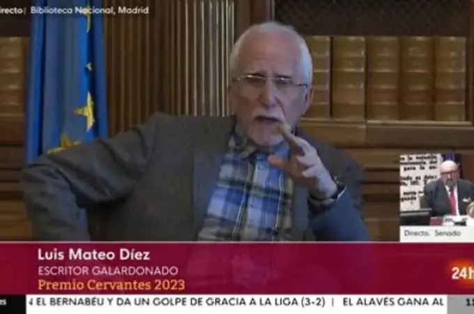El Canal 24 horas interrumpe la comparecencia en directo de Koldo en el Senado por una entrevista al escrito Luis Mateo Díez