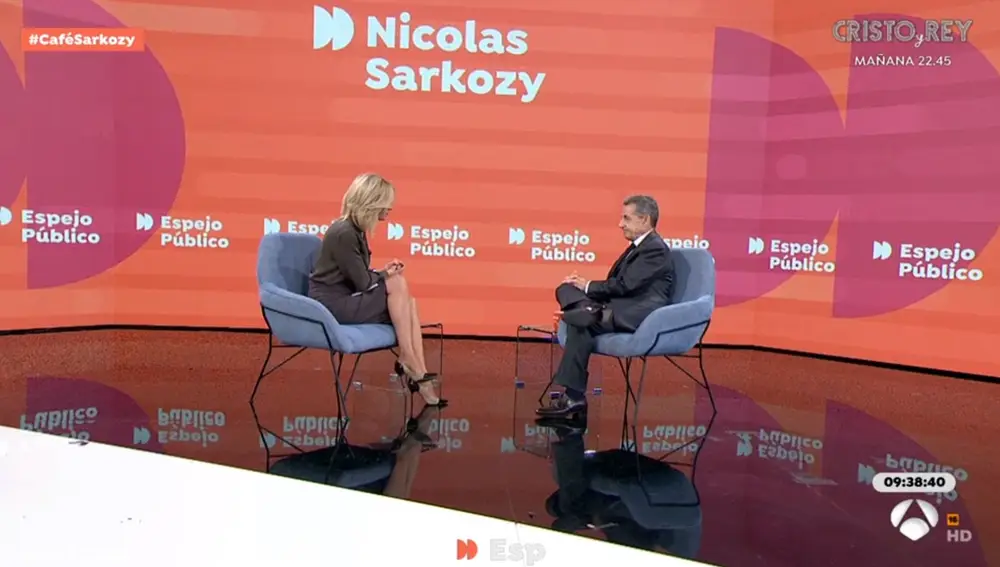 Susanna Griso y Nicolas Sarkozy en &quot;Espejo Público&quot;