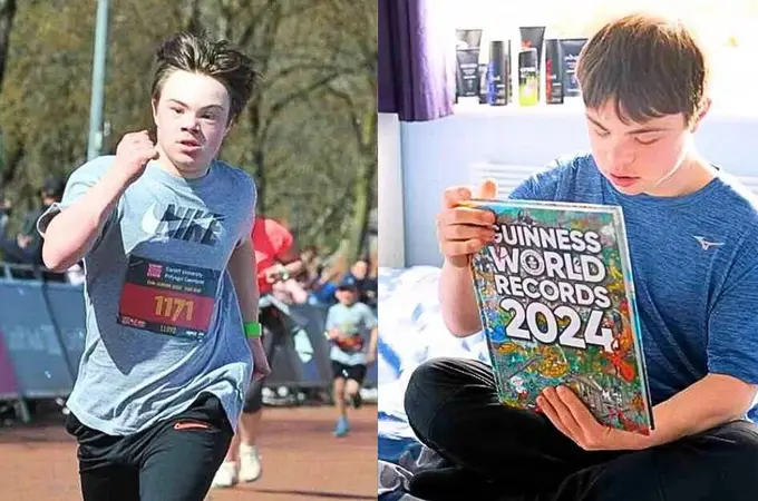 Lloyd Martin, de 19 años y con síndrome de Down, conquista la Maratón de Londres y establece un récord Guinness