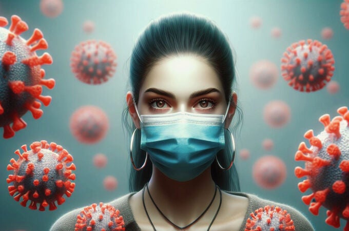 Ilustración sobre la pandemia de la Covid-19